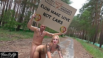 German Blonde Babe Gets A Cumshot From Behind