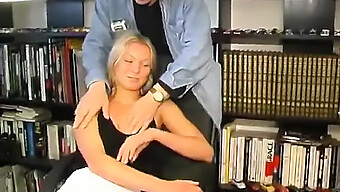 Busty Blonde Gets Down And Dirty With An Older Man In A Threesome