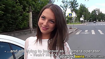 Teen Stranded In A Car Gets Her First Anal Experience