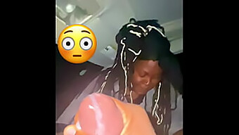 Ebony Public Blowjob With A Big Cock