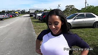 Huge-Titted Latina Gets Fucked In Public