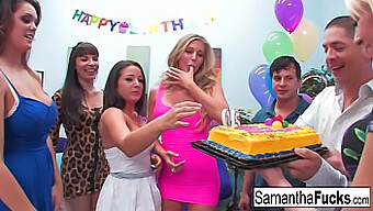 La Orgía De Cumpleaños De Samantha Es Una Experiencia Salvaje E Intensa