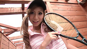 Brown-Haired Oriental Girl Mari Sasaki Learns The Hard Way With Mega Crampies