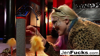 Jen Hexxx Assists Leya The Cat With A Milk Enema