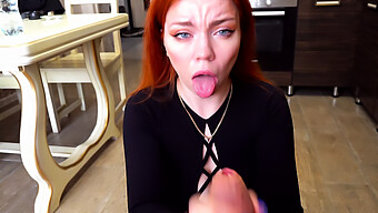 Russian Mature'S Deepthroat And Cumshot Action