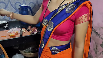 18-Year-Old Indian Girl Shows Off Her Big Tits In The Kitchen