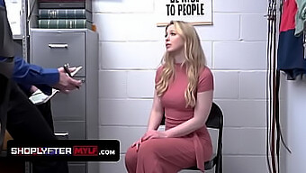 Sunny Lane'S Big Tits Get A Handjob From A Security Guard