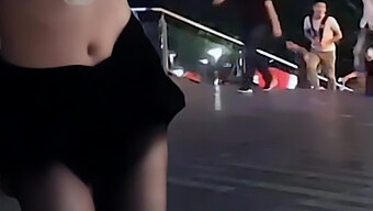 Asian Girl Caught In Public Solo Masturbation