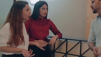 Jefe Seduce Y Folla A Dos Secretarias En Un Trío Brutal