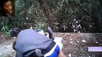 Asian Milf Slut Gets Fucked In The Bushes