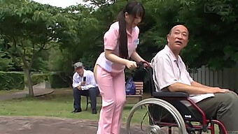 Japanese Nude Caregiver In Public Outdoors