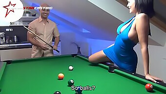 Fucking On The Pool Table With A Brunette